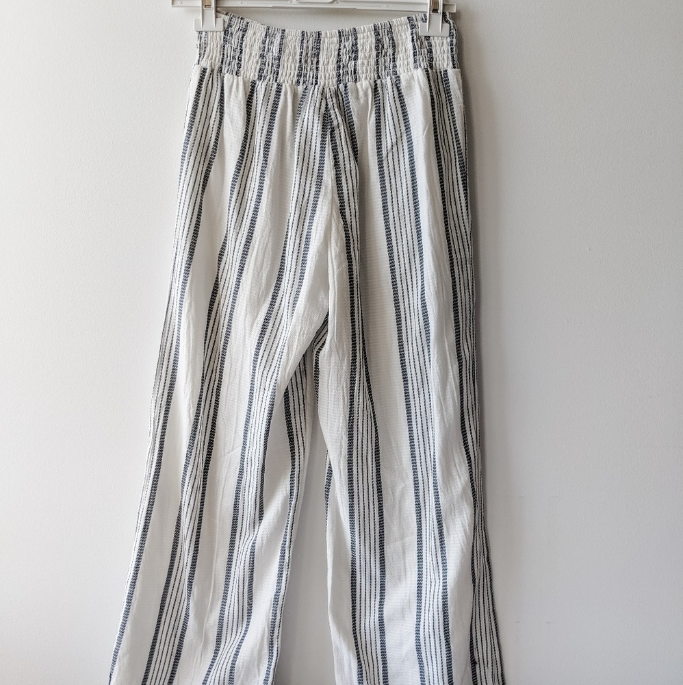 Sadie & Sage Simone White and Black Stripe Pants